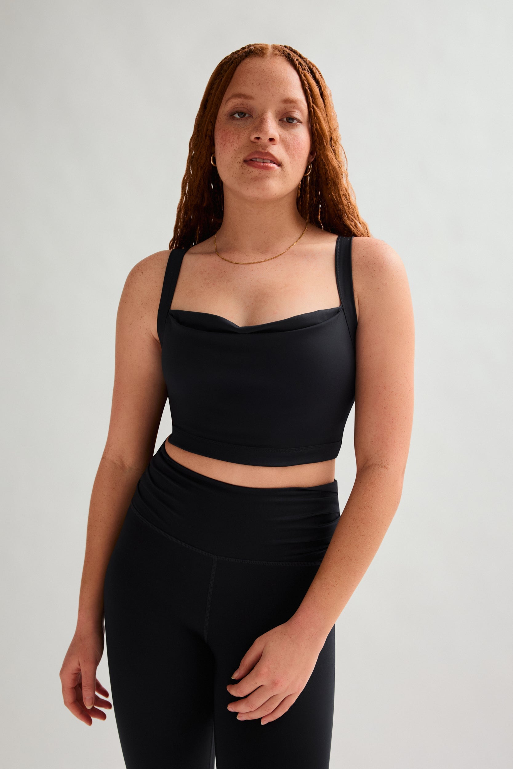 Black Julia Cowl Neck Bra