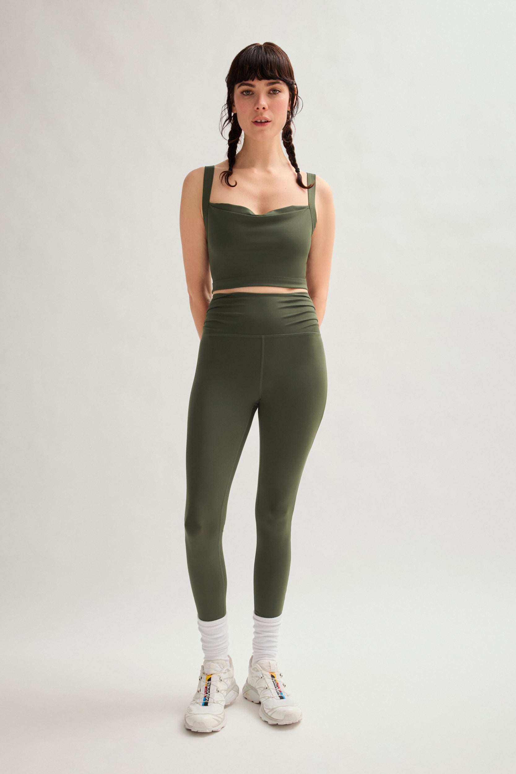 Terrace Compressive Pleated Waistband Legging
