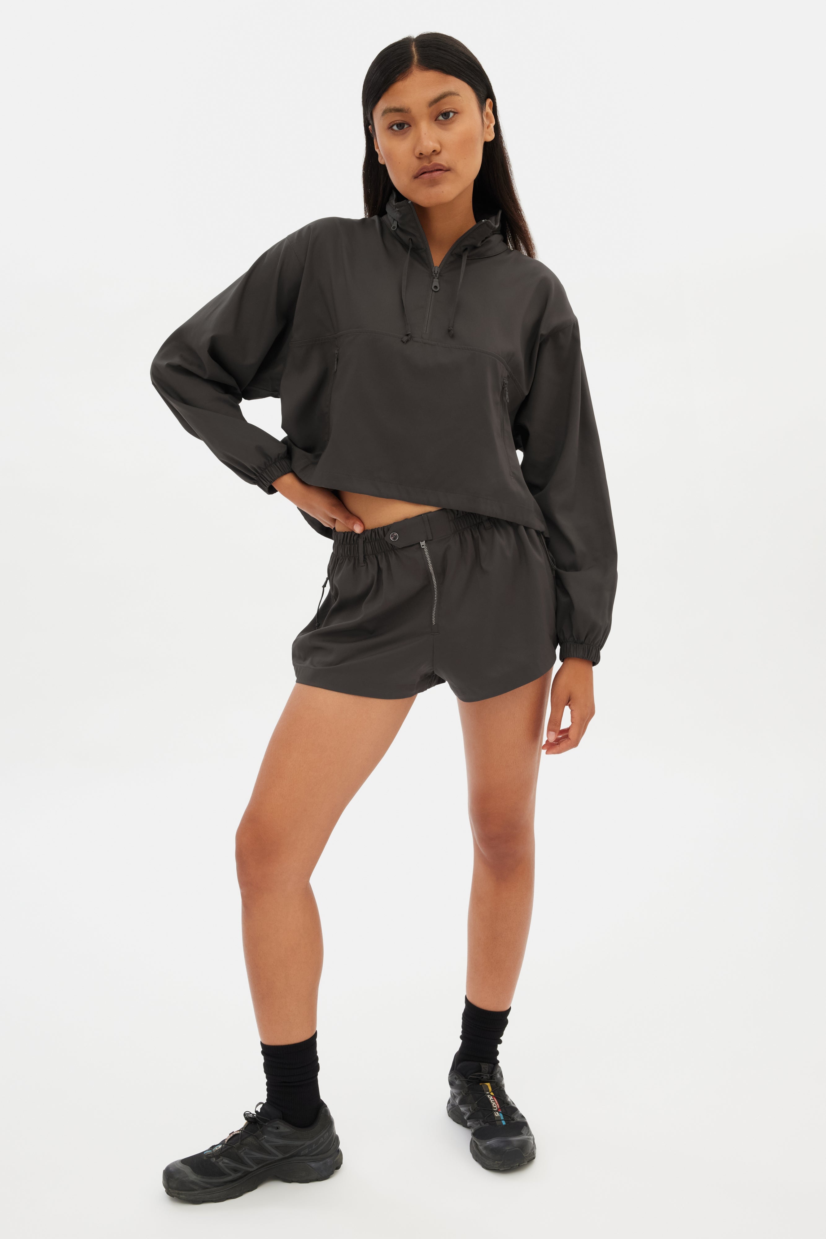 Olivine Huddle Half-Zip Windbreaker